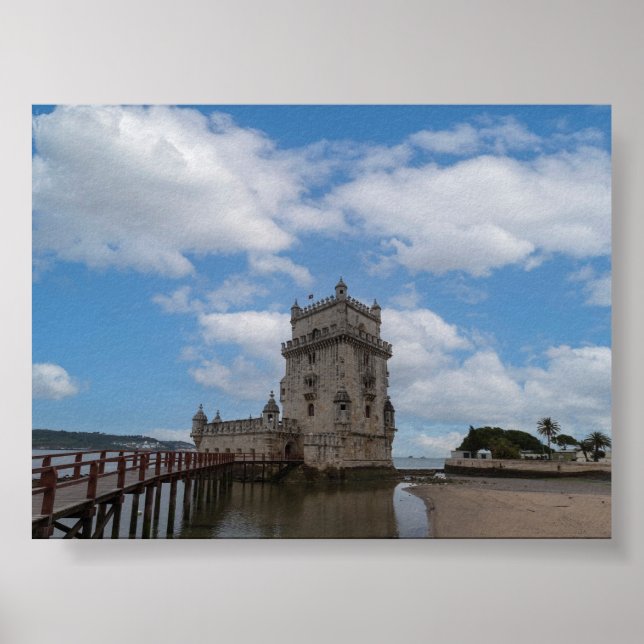 Torre de Belem in Lisbon Poster (Framsidan)