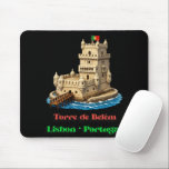 Torre De Belem Musmatta<br><div class="desc">This mouse pad displays a clean illustration of Torre de Belém,  capturing the historic structure and surrounding waters. The design combines functionality with travel inspired aesthetics,  making it suitable for home offices,  study desks or Portugal travel enthusiasts.</div>