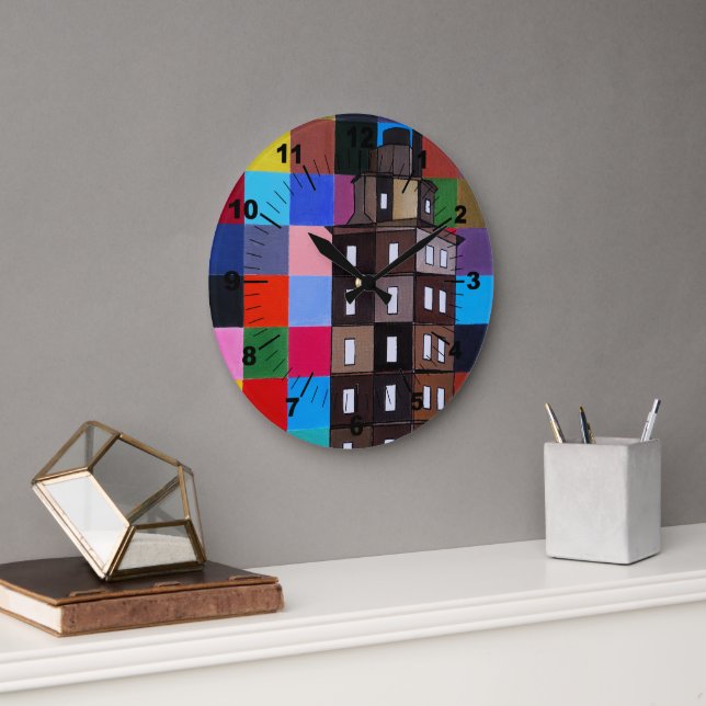 Torre de Hércules Abstract Painting by Alfred Fox Stor Klocka (Kontor)