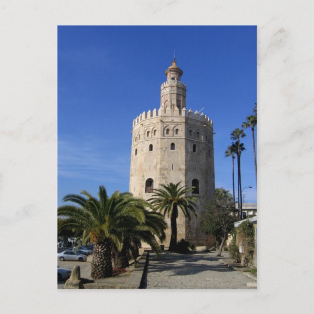 Torre del Oro Guld Torn - Spanien Vykort (Framsida)