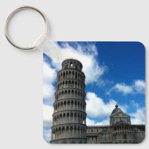 Torre di Pisa Tuscany med vackra Blå himmel Nyckelring