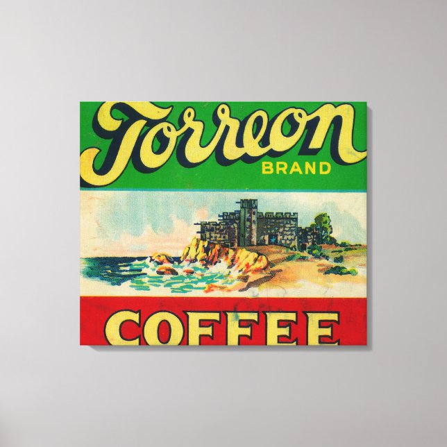 Torreon Coffee Label Canvastryck (Framsida)