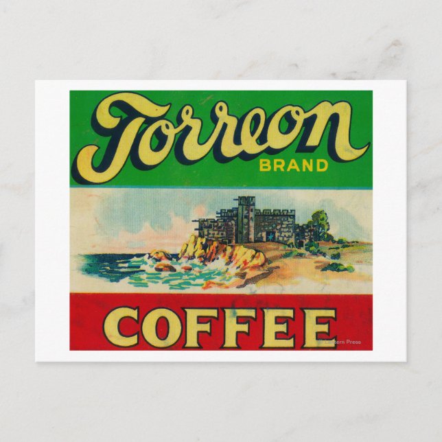 Torreon Coffee Label Vykort (Framsida)