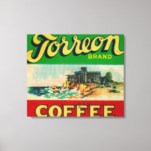 Torreon kaffeetikett canvastryck