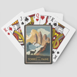 Torres del Paine Chile Illustration Resa Konst Casinokort