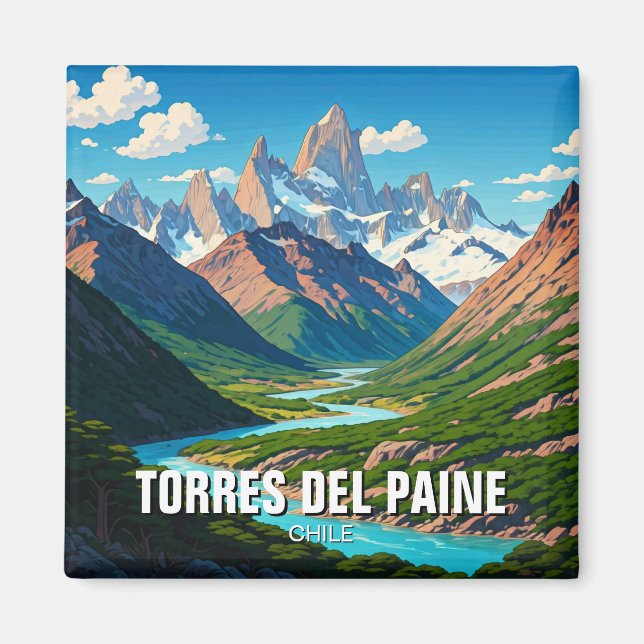 Torres Del Paine Chile Magnet (Framsidan)