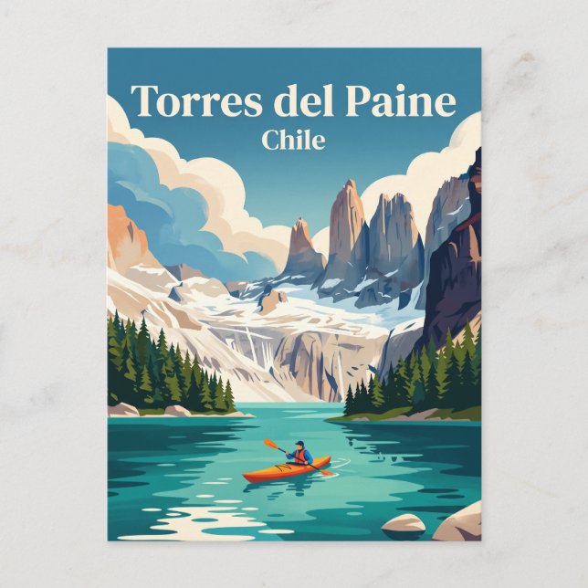 Torres del Paine Chile Vykort (Framsida)