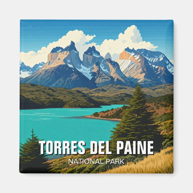 Torres Del Paine nationalpark Chile Magnet (Framsidan)