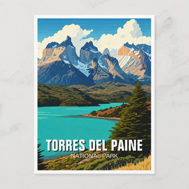 Torres Del Paine nationalpark Chile Vykort (Framsida)
