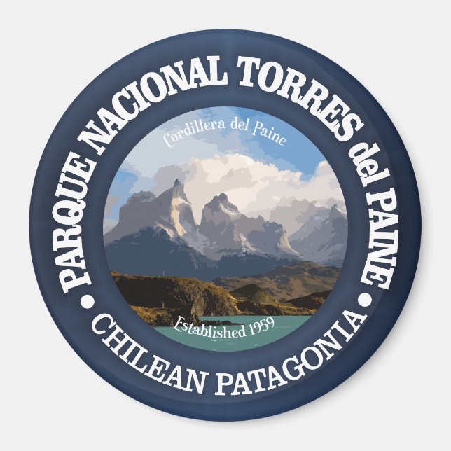 Torres del Paine nationalpark Magnet (Framsidan)