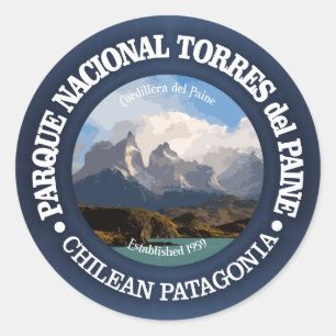 Torres del Paine nationalpark Runt Klistermärke