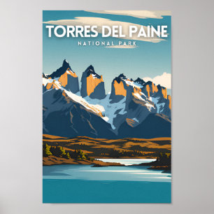 Torres Del Paine nationalpark Travel Poster