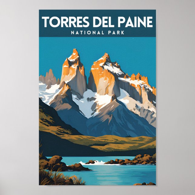Torres Del Paine nationalpark Traveler Poster (Framsidan)