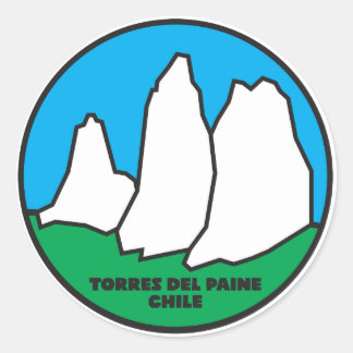 Torres del Paine Runt Klistermärke