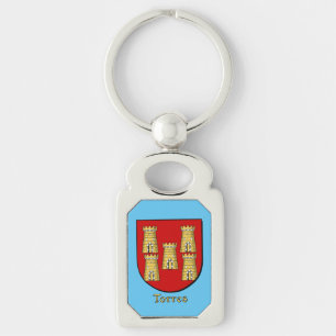 Torres Historical Shield Rektangulärt Silverfärgad Nyckelring
