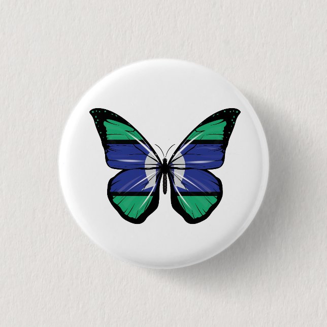 Torres Strait Islands Butterfly Flagga Knapp (Framsida)