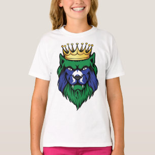 Torres Strait Islands Lejona Kung Flagga T Shirt