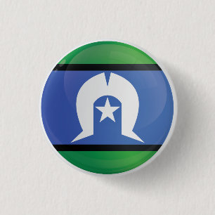 Torres Strait Islands Round Icon Flagga Knapp