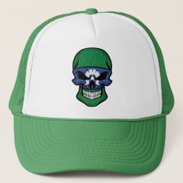 Torres Strait Islands Smiling Skull Flagga Keps