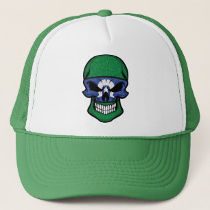 Torres Strait Islands Smiling Skull Flagga Keps
