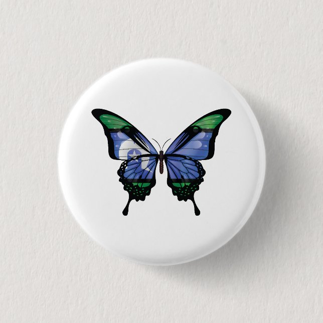 Torres Strait Islands Swallowtail Butterfly Flagga Knapp (Framsida)