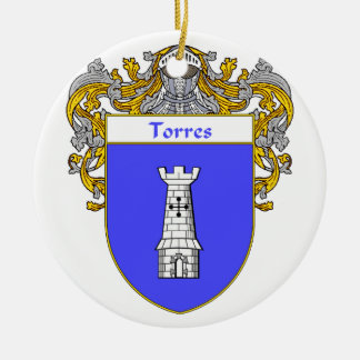 Torres vapensköld-/familjvapensköld julgransprydnad keramik