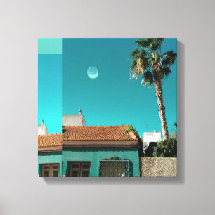 Torrevieja i Orange och Turqoise Canvastryck