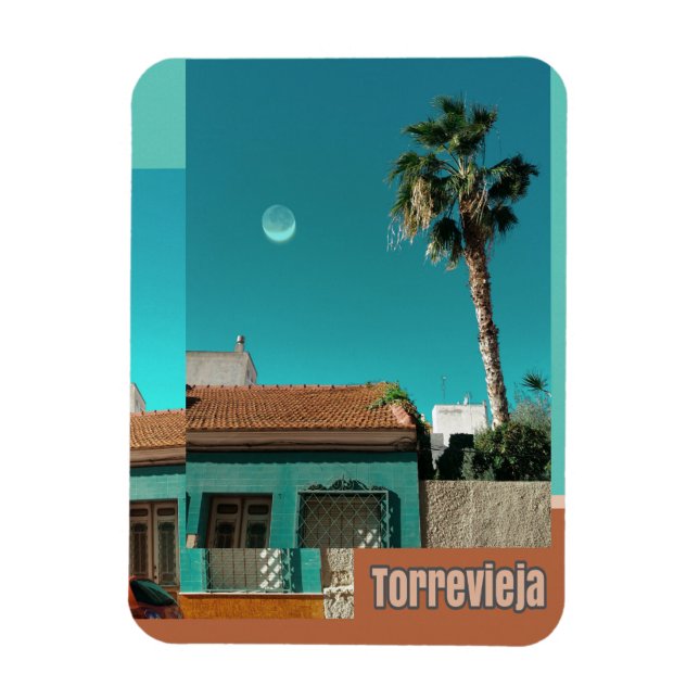 Torrevieja i Orange och Turqoise Magnet (Vertikal)