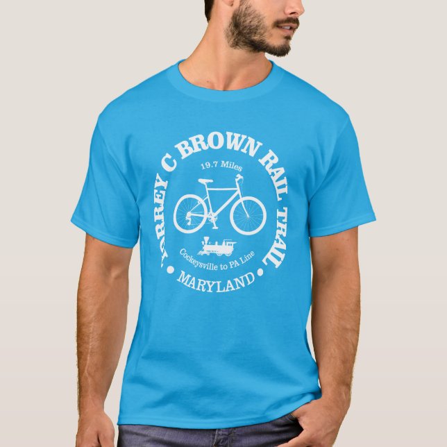 Torrey C Brown Rail Trail (cykling) T Shirt (Framsida)