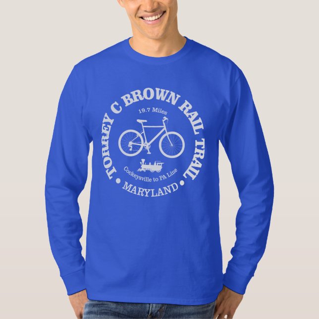 Torrey C Brown Rail Trail (cykling) T Shirt (Framsida)