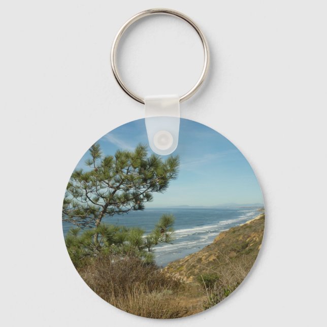 Torrey Pine och Kaliforniens kustlinje landskap Nyckelring (Framsida)