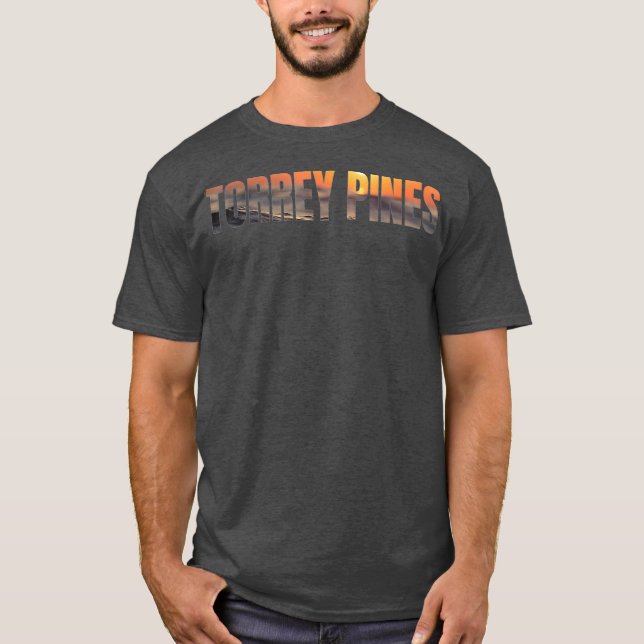Torrey Pines State Beach Surf California Sunset T Shirt (Framsida)
