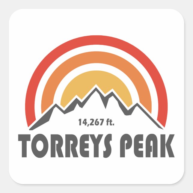 Torreys Peak Fyrkantigt Klistermärke (Framsida)