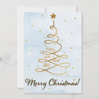 Torrfärgad botanisk elegant, julhelg julkort