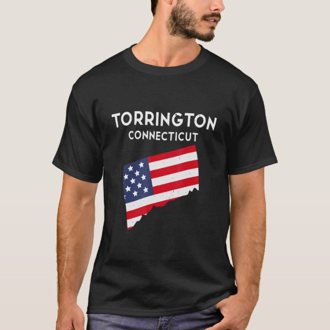 Torrington Connecticut USA State America Travel Co T Shirt (Framsida)