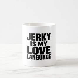 Torrkött är mitt kärleksspråk Roligt nötköttstorrk Kaffemugg