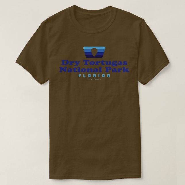 Torrnationalparken Retro Badge Arrowhad Blue T Shirt (Design framsida)