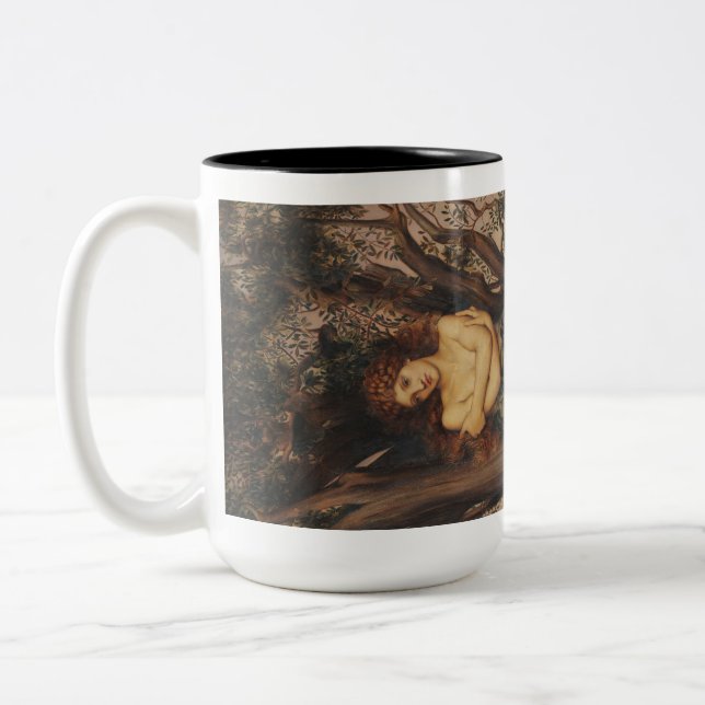 Torronden (Trädnymf) (av Evelyn De Morgan) Två-Tonad Mugg (Vänster)