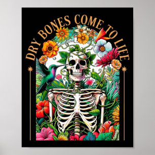 Torrra Ben Kommer Till Livet Roligt Skelett Blommi Poster