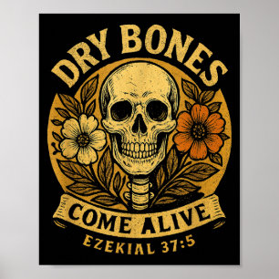Torrra Ben Kommer Till Livet Roligt Skelett Blommi Poster