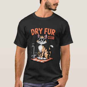 Torrt Päls Klubb Rolig Katt Anti Vatten Katt T Shirt
