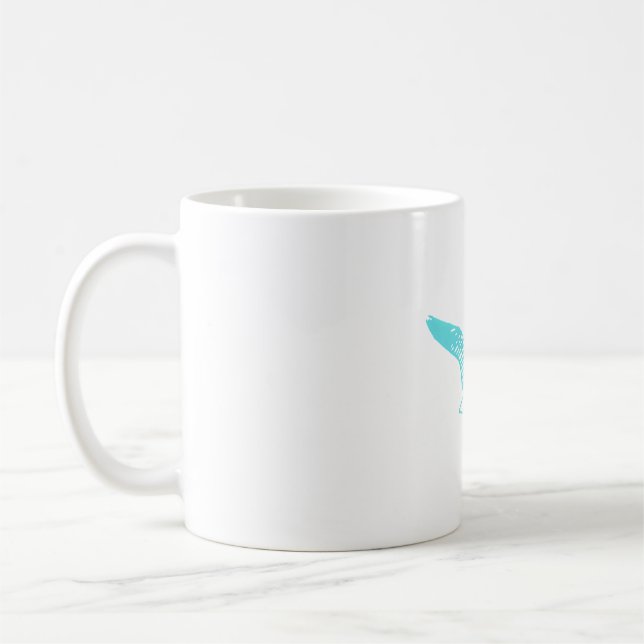 Torrtorka Tortugas fiskmås (logotyp) Kaffemugg (Vänster)