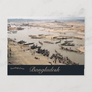 Torry Season Goyain River i Jaflong Bangladesh Vykort