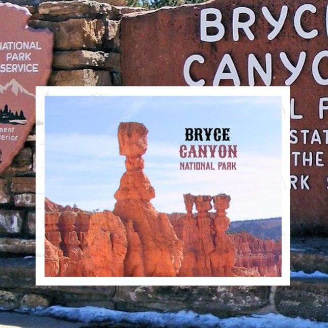 Tors hammare Hoodoo Bryce Canyon National Park Vykort (Skapare uppladdad)
