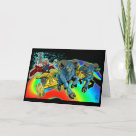 Tors stridsvagn - gratulationskort kort