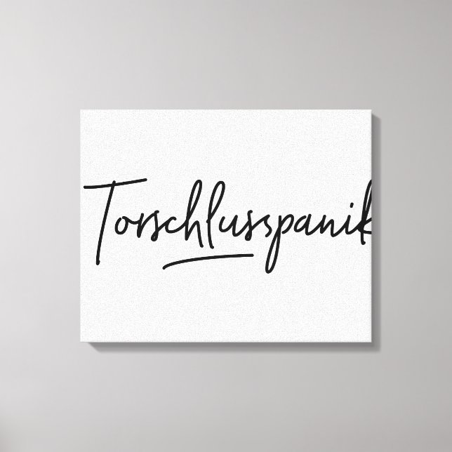 Torschlusspanik, Fantastisk Tyska Ord Canvastryck (Framsida)