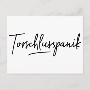 Torschlusspanik tyskt ord, tyskt språk helg vykort