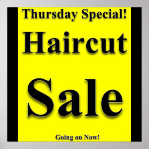 Torsdag Haircut Sale Poster Matte