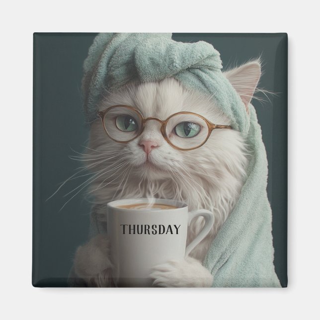 Torsdag i Modern Funny Pet Days Magnet (Framsidan)