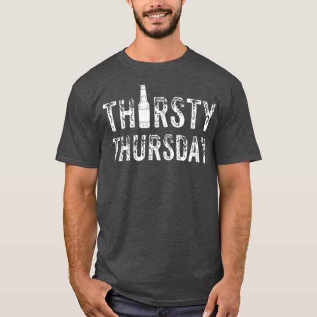 Torsdag: Lustigt öl Dricker födelsedag T Shirt (Framsida)